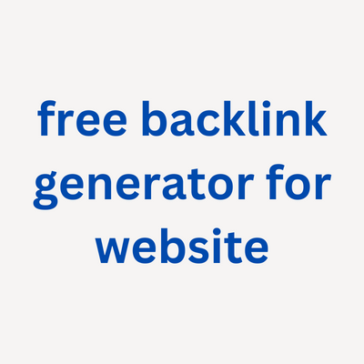 free backlink generator for website