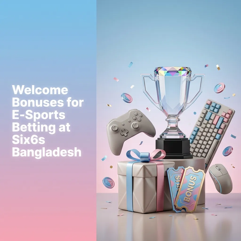 Six6s Bangladesh welcome bonuses for esports betting including 200% All Games and 100% Sports bonus with registration steps